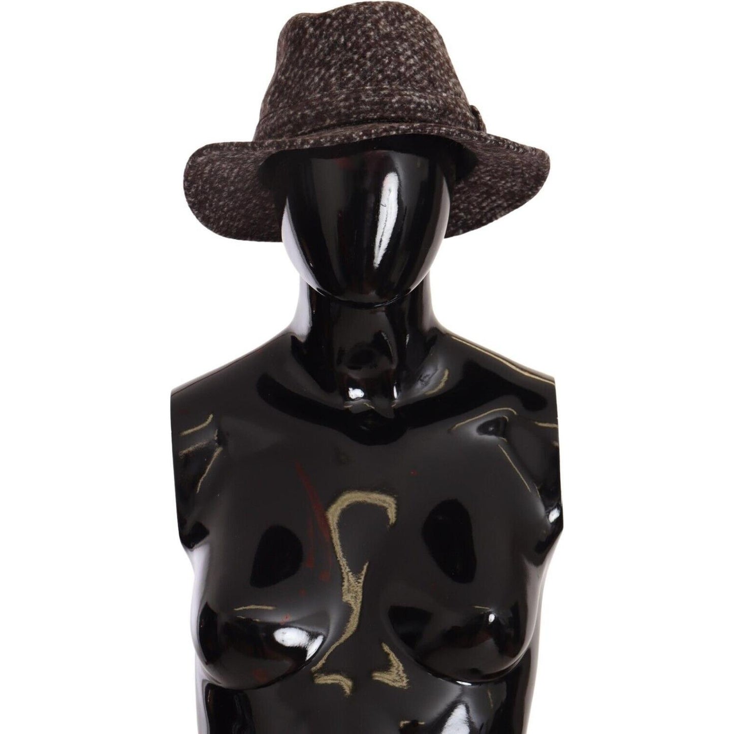 Dolce & Gabbana Gray Melange Blended Textured Tweed Hat