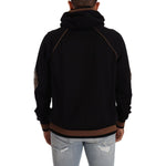 Dolce & Gabbana Black Brown Leopard Cotton Hooded Pullover Sweater TSH7572- 52
