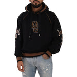 Dolce & Gabbana Black Brown Leopard Cotton Hooded Pullover Sweater TSH7572- 52