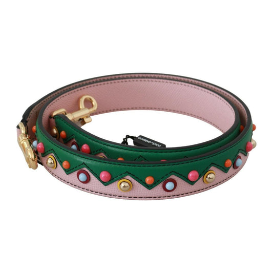 Dolce & Gabbana Shoulder Strap Leather Pink Handbag Accessory BEL60579