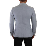 Dolce & Gabbana Blue Cotton Linen Slim Fit Jacket Coat Blazer JKT3303 - 50