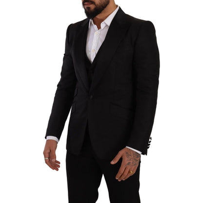 Dolce & Gabbana Black Slim Fit 2 Piece SICILIA Blazer