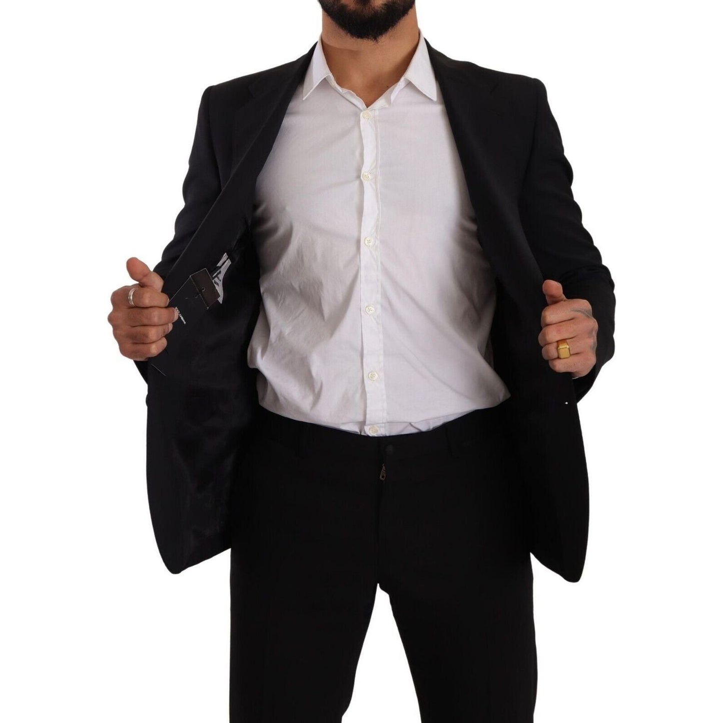 Dolce & Gabbana Black Slim Fit Vest 2 Button MARTINI Blazer JKT3040 - 48