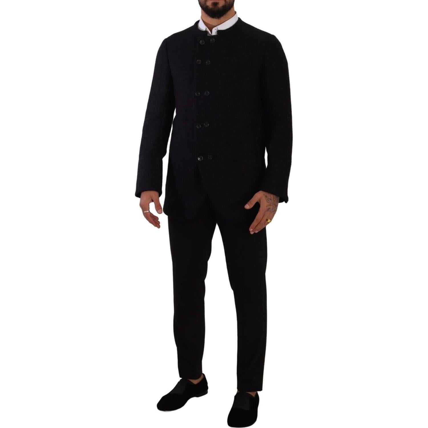 优雅深灰色羊驼混纺夹克