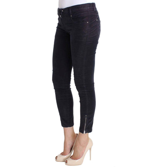 Costume National Purple Cropped Corduroys Jeans SIG30157-1