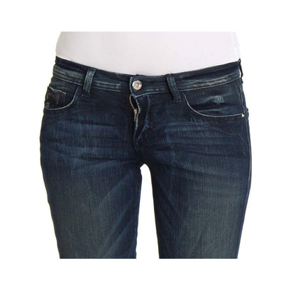 Costume National Blue Wash Cotton Slim Fit Skinny Jeans