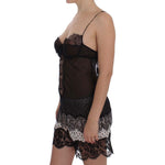 Dolce & Gabbana Black Silk Lace Babydoll Lingerie Top SIG30084-4