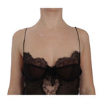 Dolce & Gabbana Black Silk Lace Babydoll Lingerie Top SIG30084-4