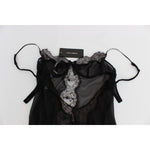 Dolce & Gabbana Black Silk Lace Babydoll Lingerie Top SIG30084-4