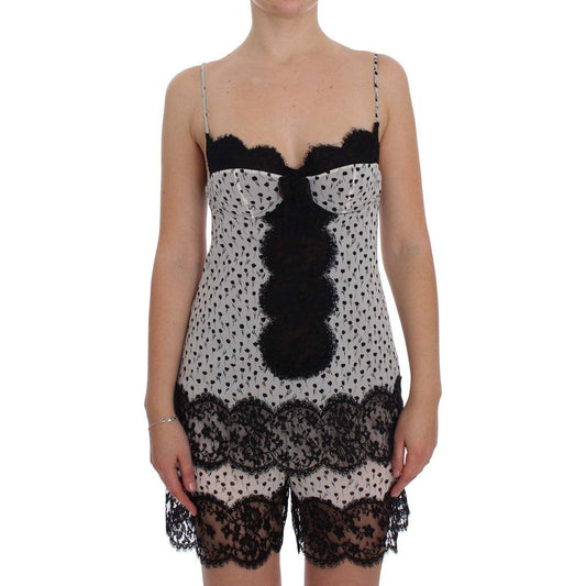 Dolce & Gabbana Black Silk Lace Babydoll Lingerie Top SIG30085-3