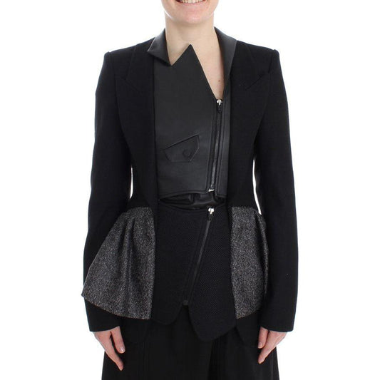 KAALE SUKTAE Black Short Blazer Coat Biker Jacket SIG12606-1