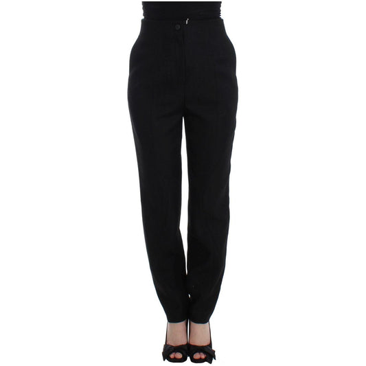 KAALE SUKTAE Black High Waist Straight Slim Dress Pants SIG12610-1