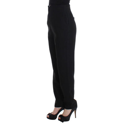 KAALE SUKTAE Black High Waist Straight Slim Dress Pants Jeans & Pants