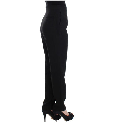 KAALE SUKTAE Black High Waist Straight Slim Dress Pants Jeans & Pants
