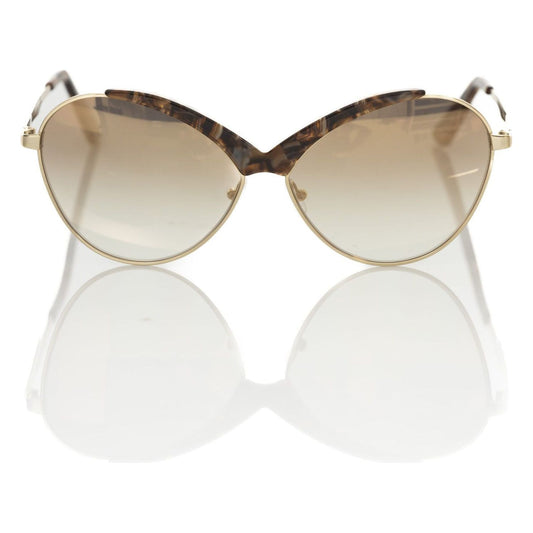 Frankie Morello Beige Metallic Women Sunglass FR-22086