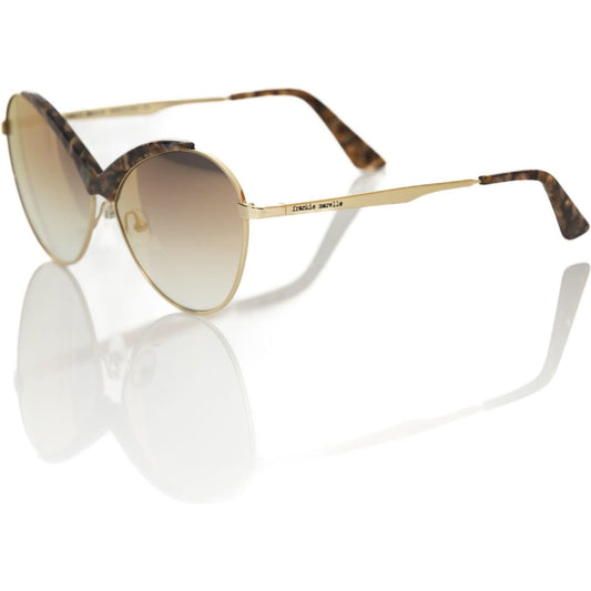Frankie Morello Beige Metallic Women Sunglass FR-22086