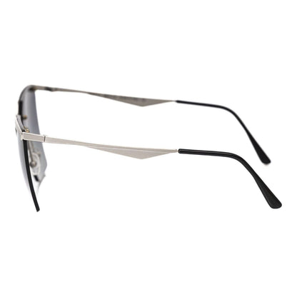 Frankie Morello Silver Metallic Fiber Women Sunglass