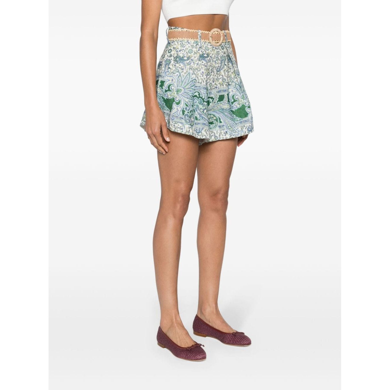 Zimmermann Ottie Tuck Linen Shorts