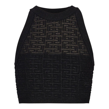 Balmain PB Labyrinth knit top