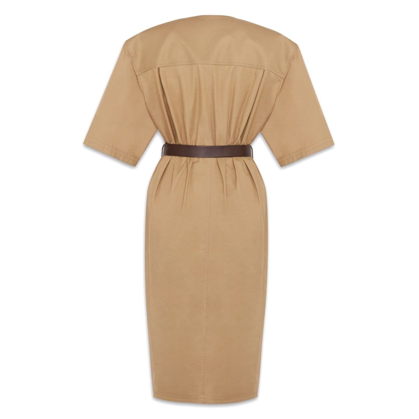 Saint Laurent Cotton twill midi dress