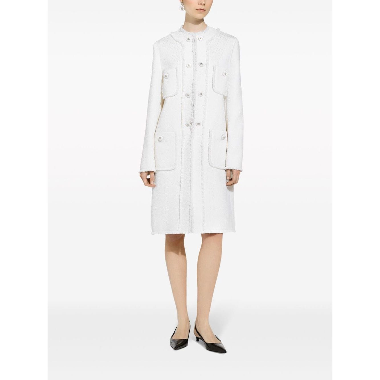 Dolce & Gabbana Single-breasted raschel tweed coat F0C3UTHUMUAW3789