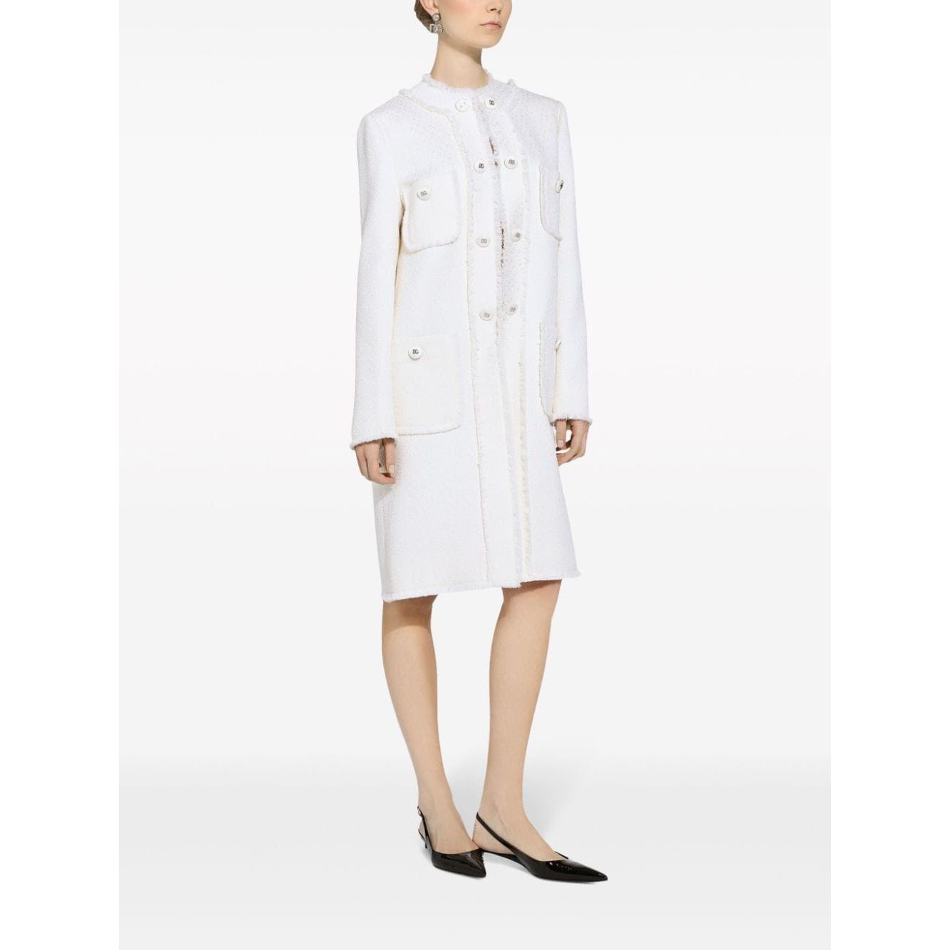 Dolce & Gabbana Single-breasted raschel tweed coat F0C3UTHUMUAW3789
