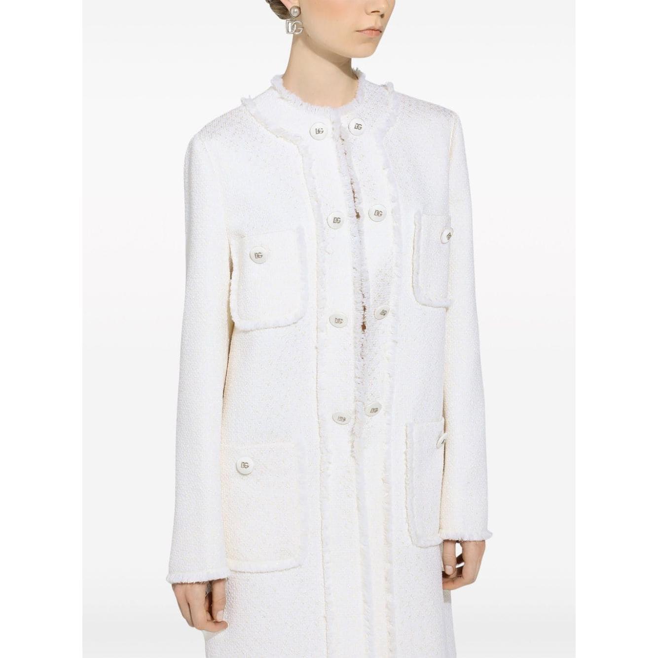 Dolce & Gabbana Single-breasted raschel tweed coat F0C3UTHUMUAW3789