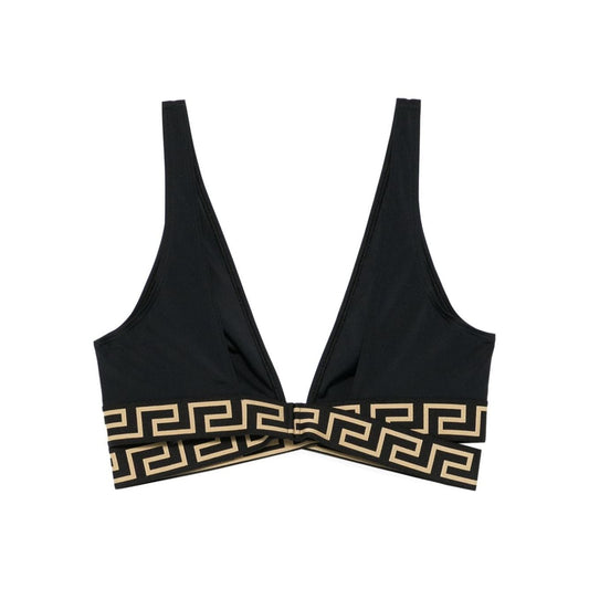 Versace greca print bikini top 10086021A111191B000-P25
