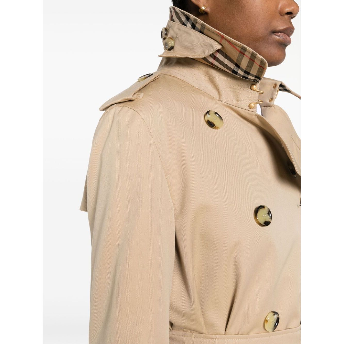 Burberry Short Kensington Heritage cotton trench coat