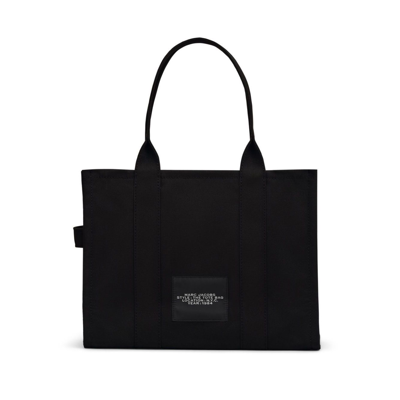 Front view with bag zipped and handles upright.