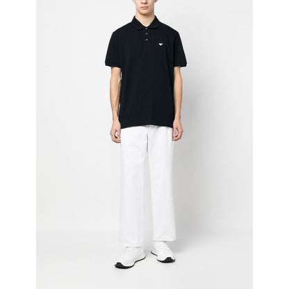 Emporio Armani logo-embroidered polo shirt Topwear
