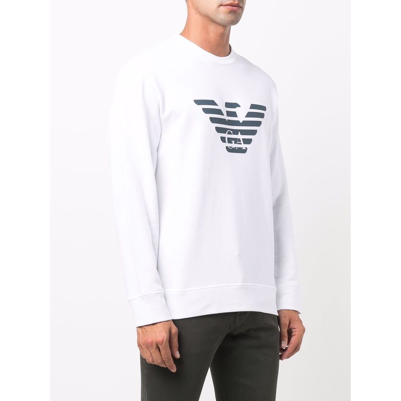Emporio Armani Modal-blend sweatshirt with logo print Topwear