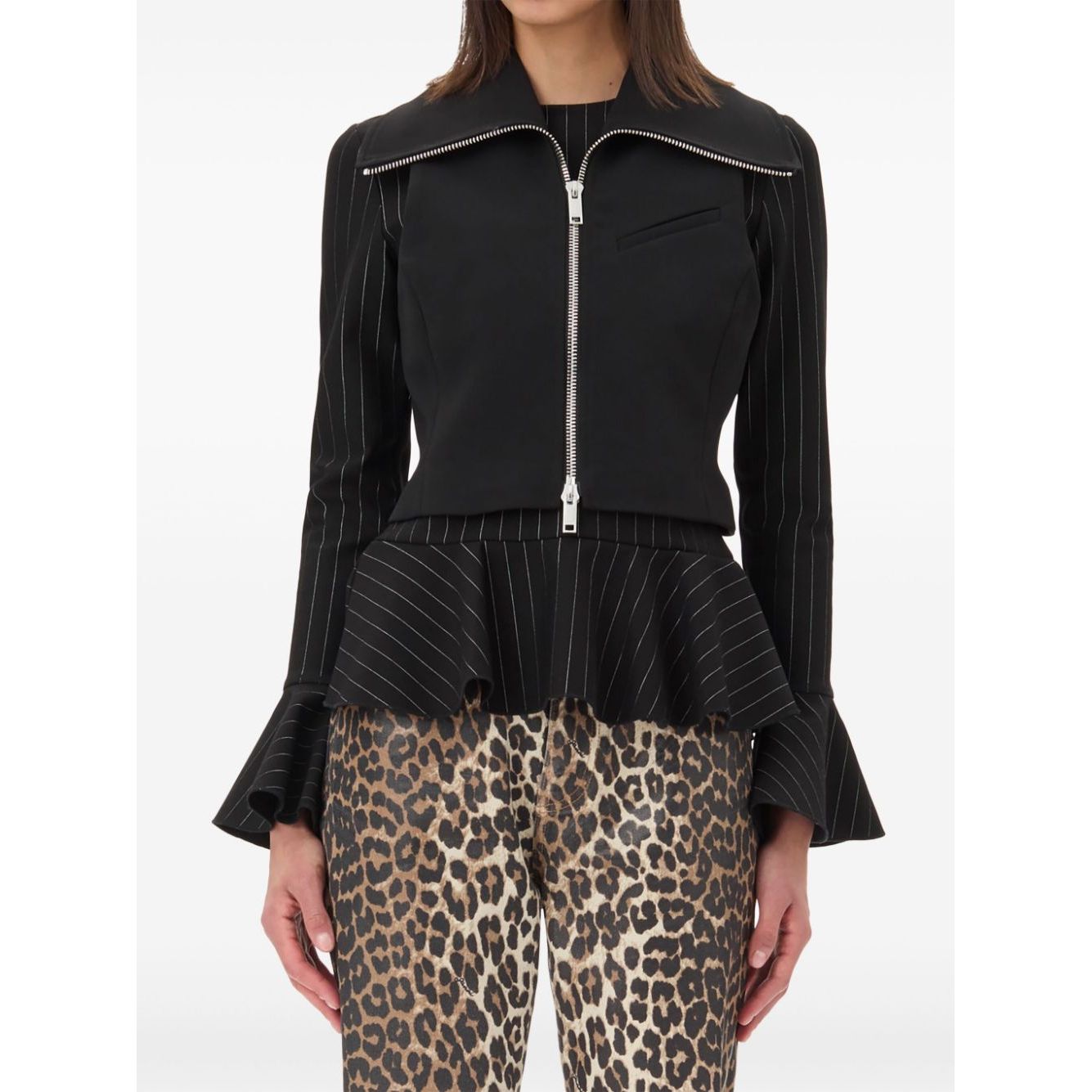 Ganni Sleeveless tank top with zip