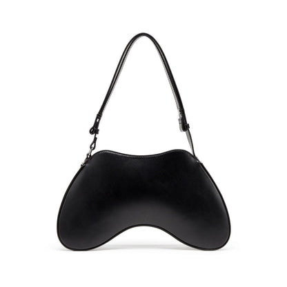 Diesel Play-Semi-gloss leather shoulder bag Shoulder