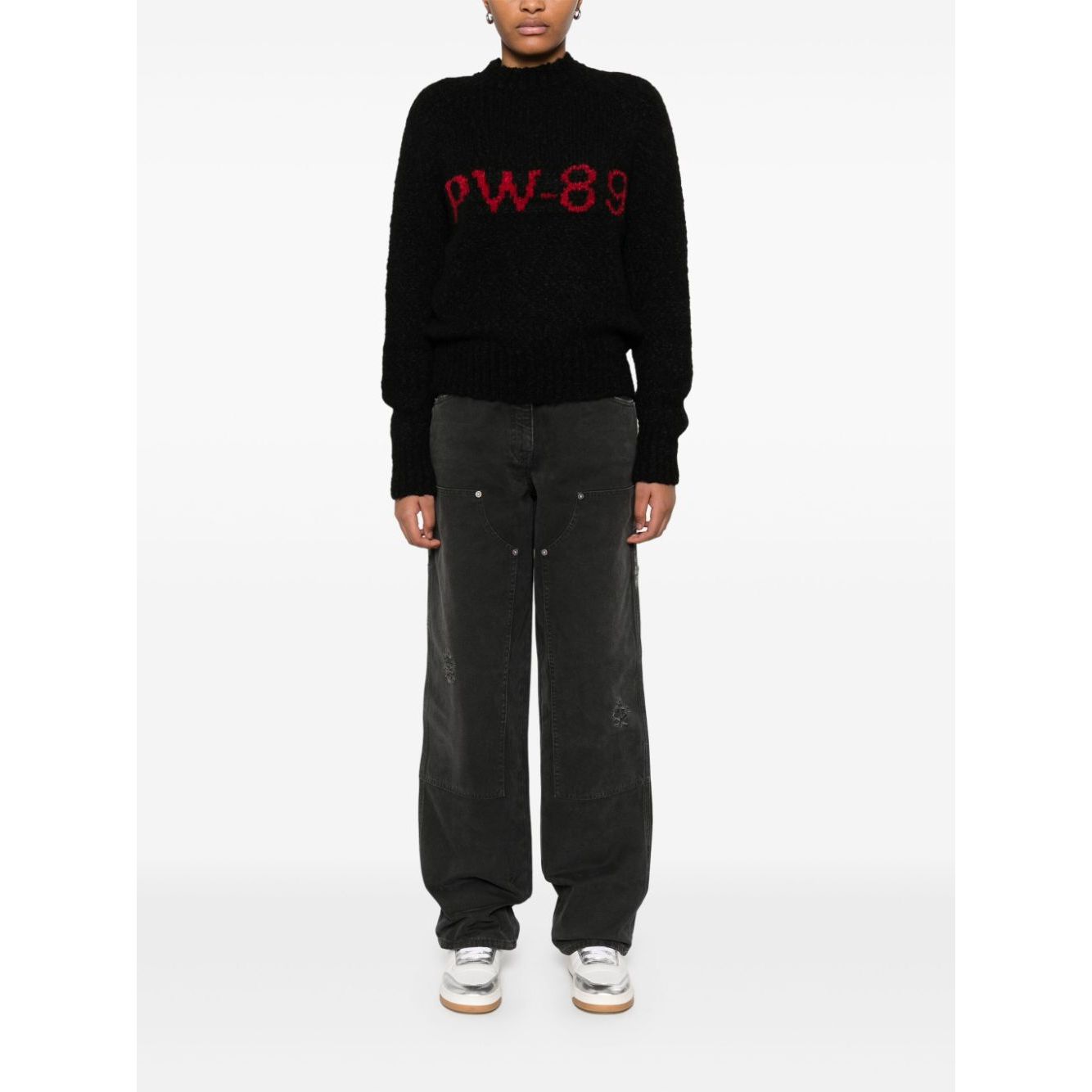 Golden Goose jeans with distressed effect and front patches Jeans