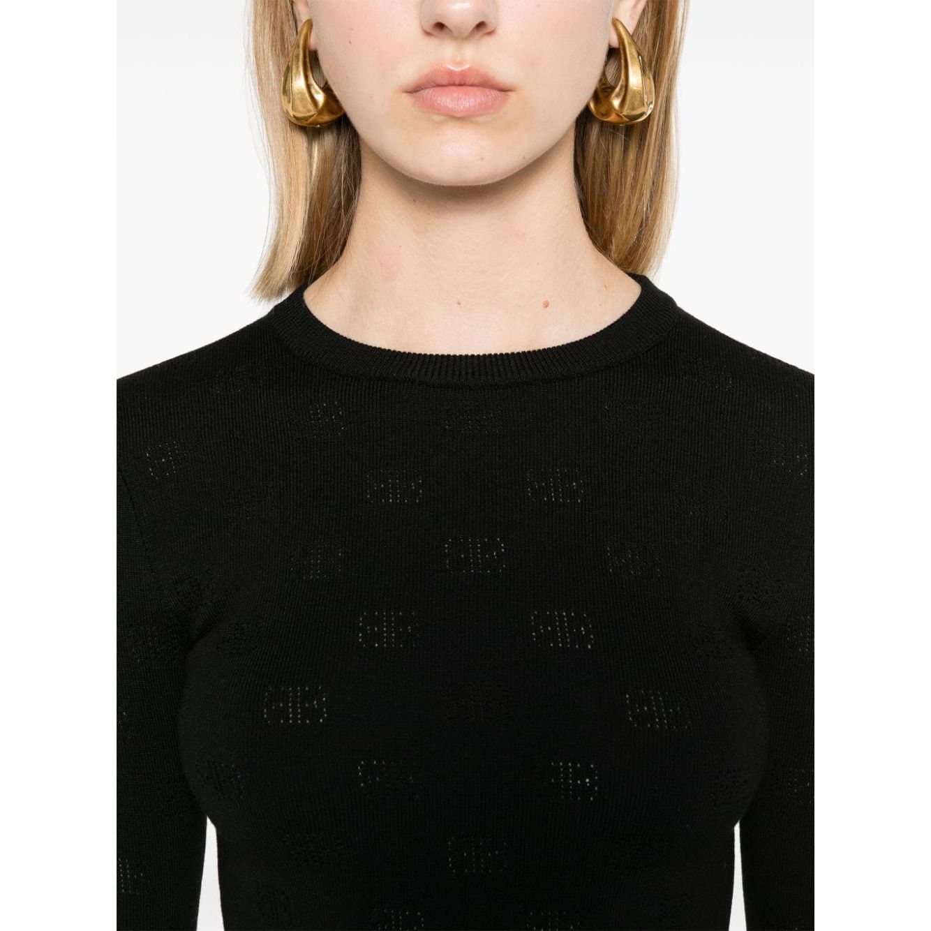 Balenciaga Sweaters Black Topwear
