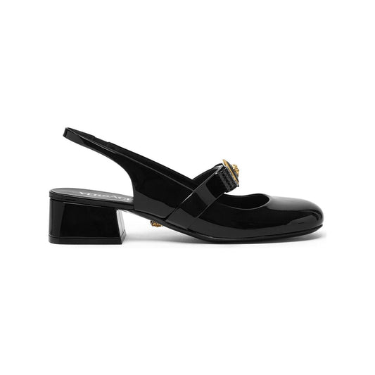 Versace Gianni Ribbon Patent Slingback Pumps 35 mm 1018457D2VE1B00V-P25