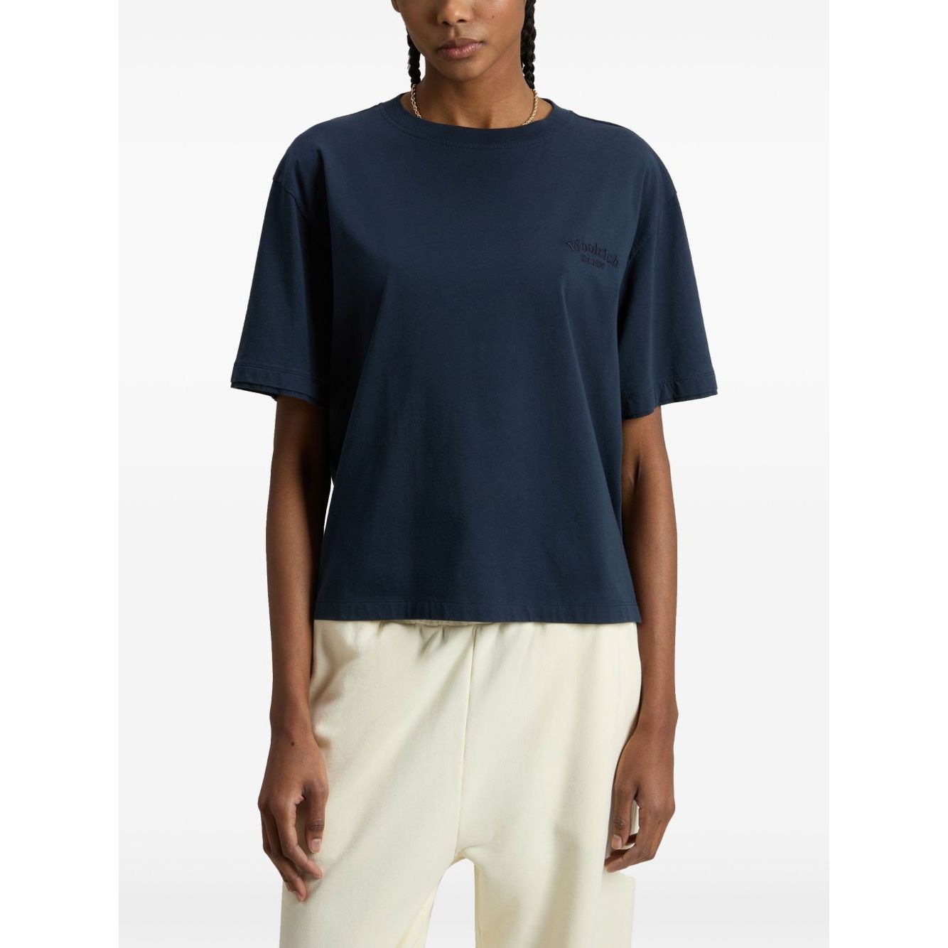 Woolrich Pure Pima Cotton T-Shirt with Logo