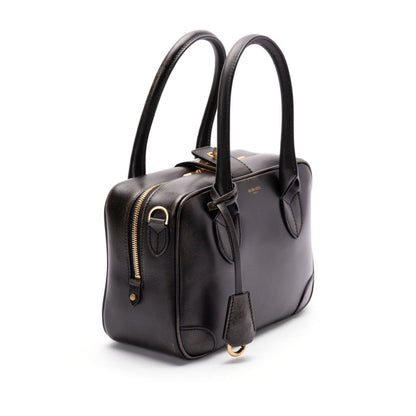Golden Goose Vita Bag in smooth black leather and gold details