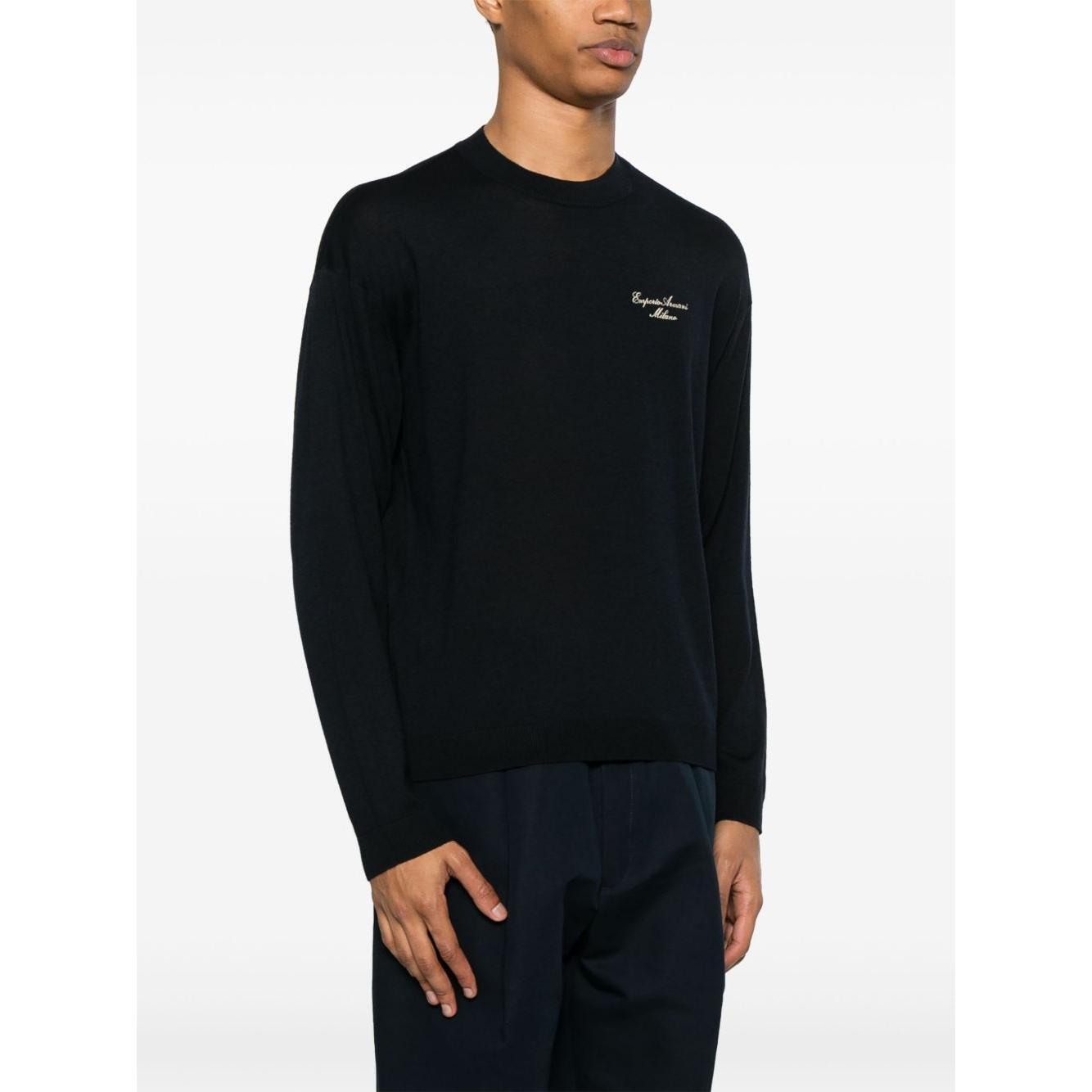 Emporio Armani Wool Blend Crewneck Sweater with Logo EM000903AF14698MB173-P25