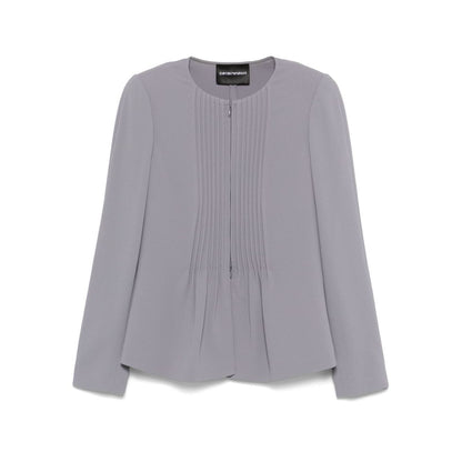 Emporio Armani Jacket in fluid woven fabric with pleats