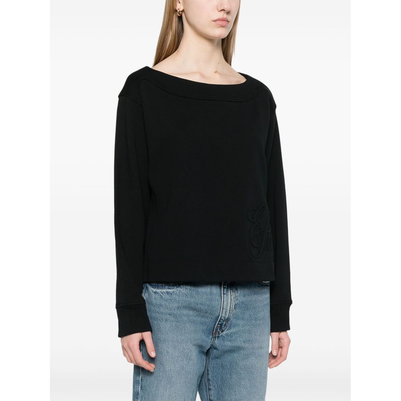 Emporio Armani logo embossed sweatshirt