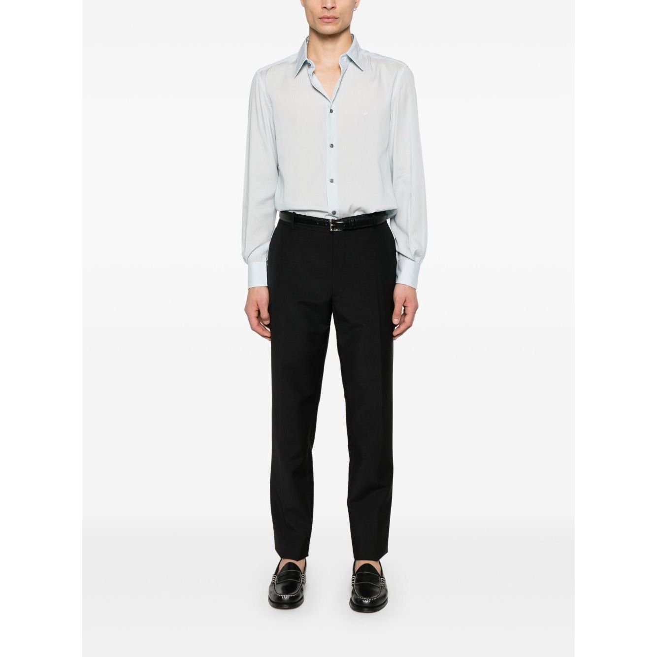 Emporio Armani Shirts Clear Blue