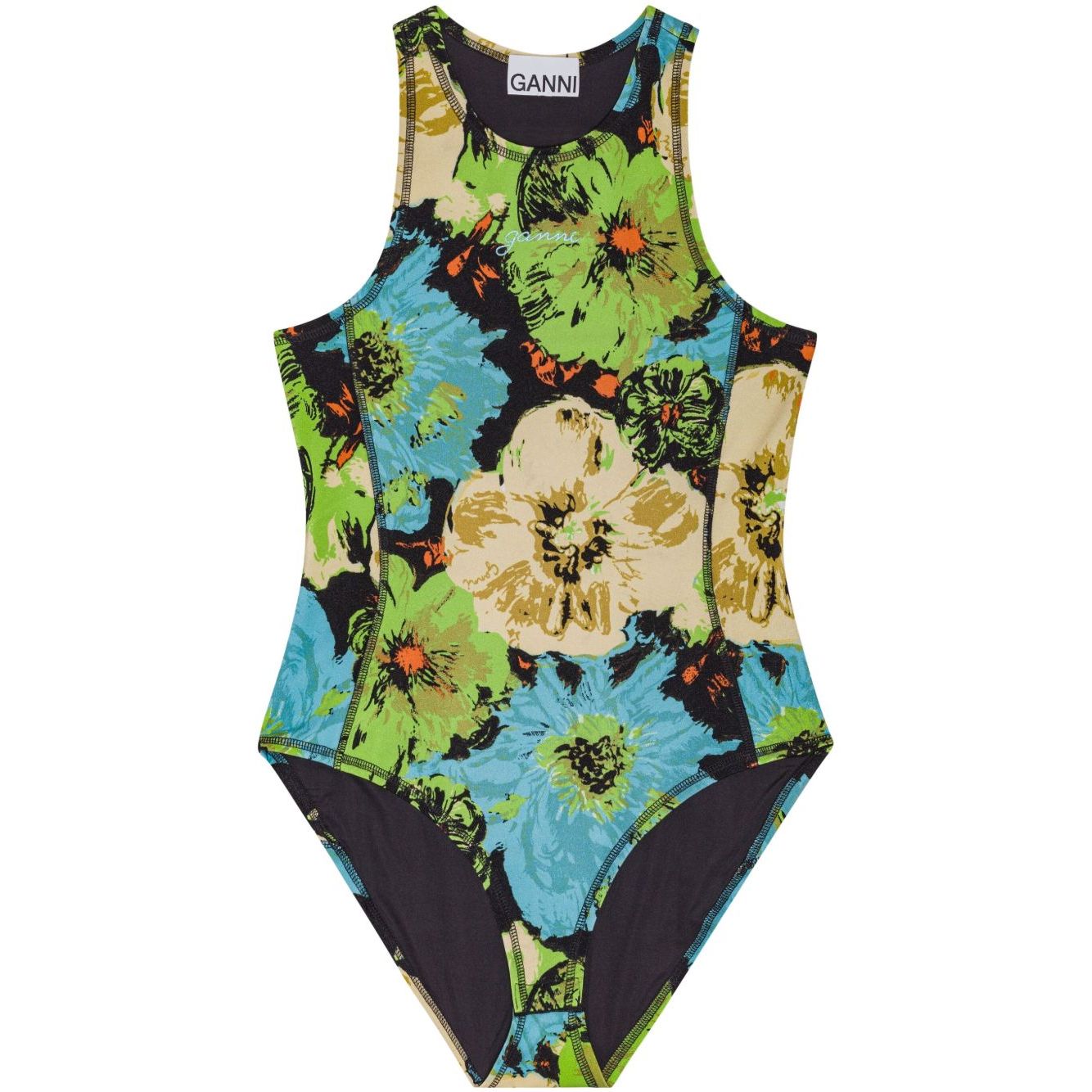 Ganni floral-print Bodysuit