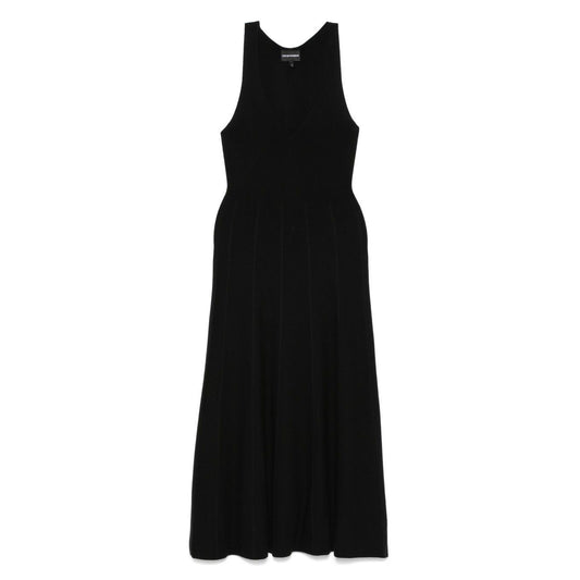 Emporio Armani Seamless, links-stitch knit long dress