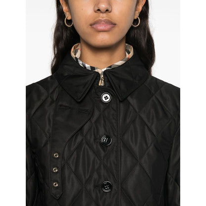 Burberry Tailored jacket with quilted high collar