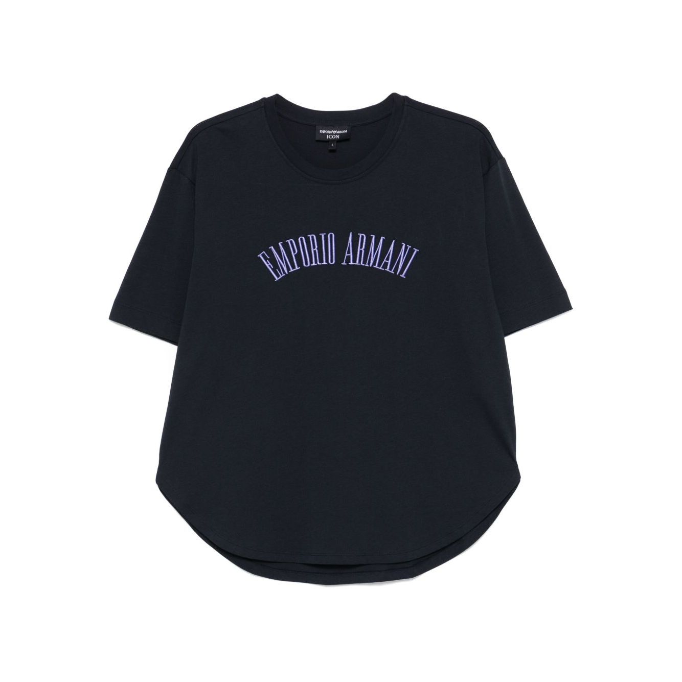 Emporio Armani logo embroidered T-shirt
