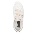 Golden Goose Ball Star sneakers with ecru lace-up, rubber sole, perforated detail, and star patch.