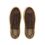 Brown Hogan Pre Sneakers Hogan H-Stripes with lace-up design and branded insoles, round toe viewed from above.