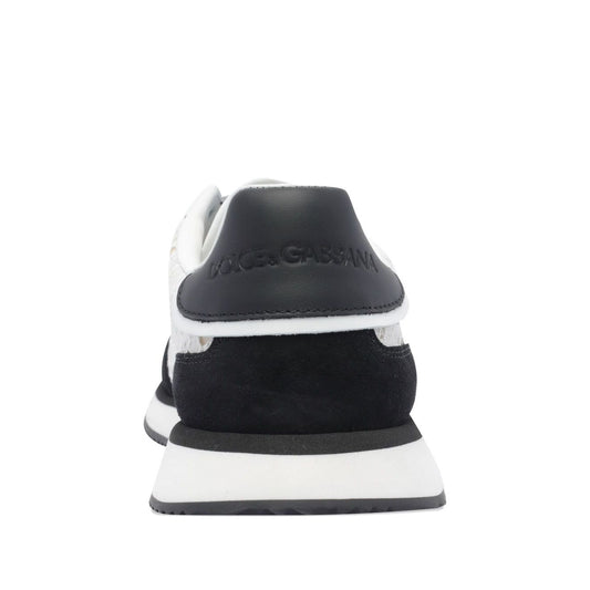 Back view of Dolce & Gabbana Sneakers White with a branded heel counter and rubber sole.